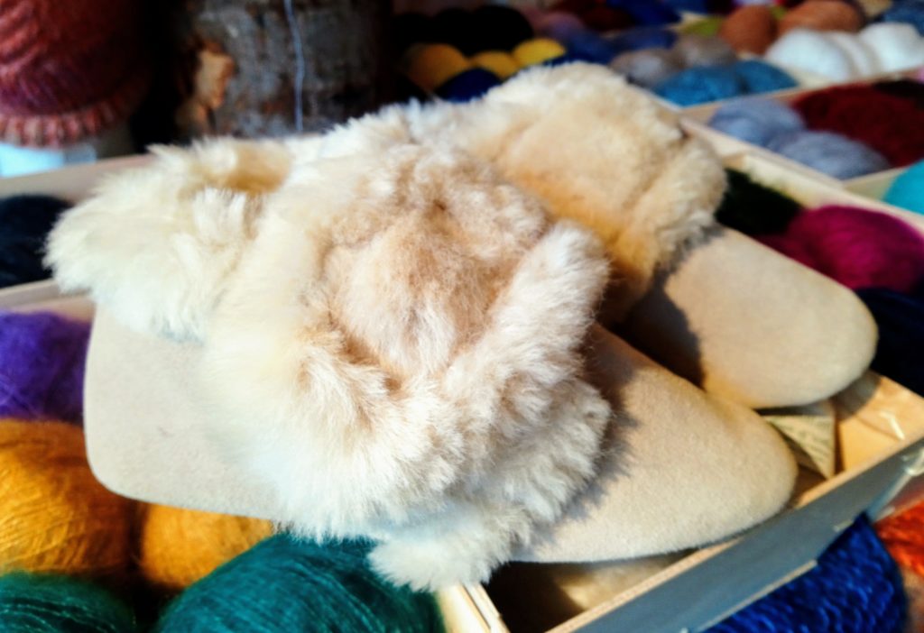 chausson laine mouton chaud naturel