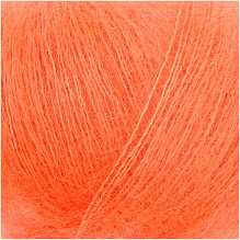 mohair et soie fluo orange