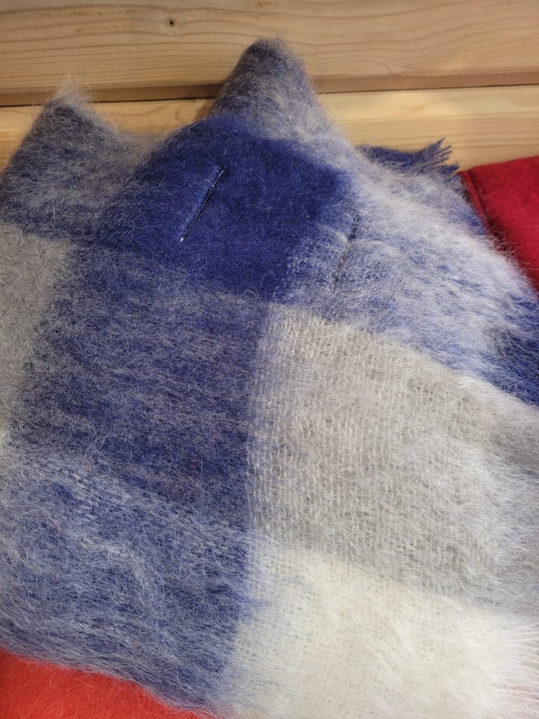 plaid mohair bleu france