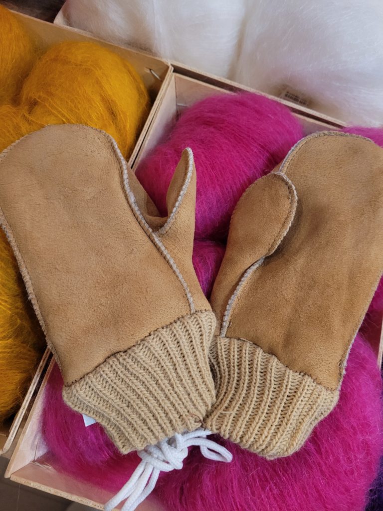 moufles bebe enfant peau laine mouton chaud