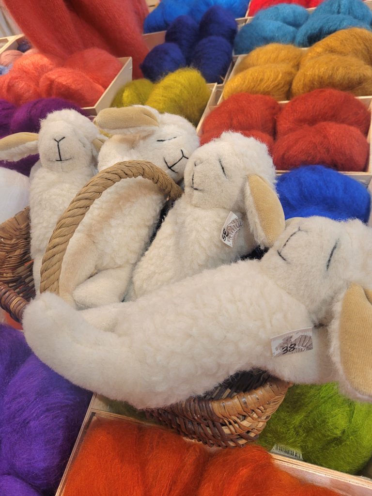 mouton doudou dormant laine naturelle