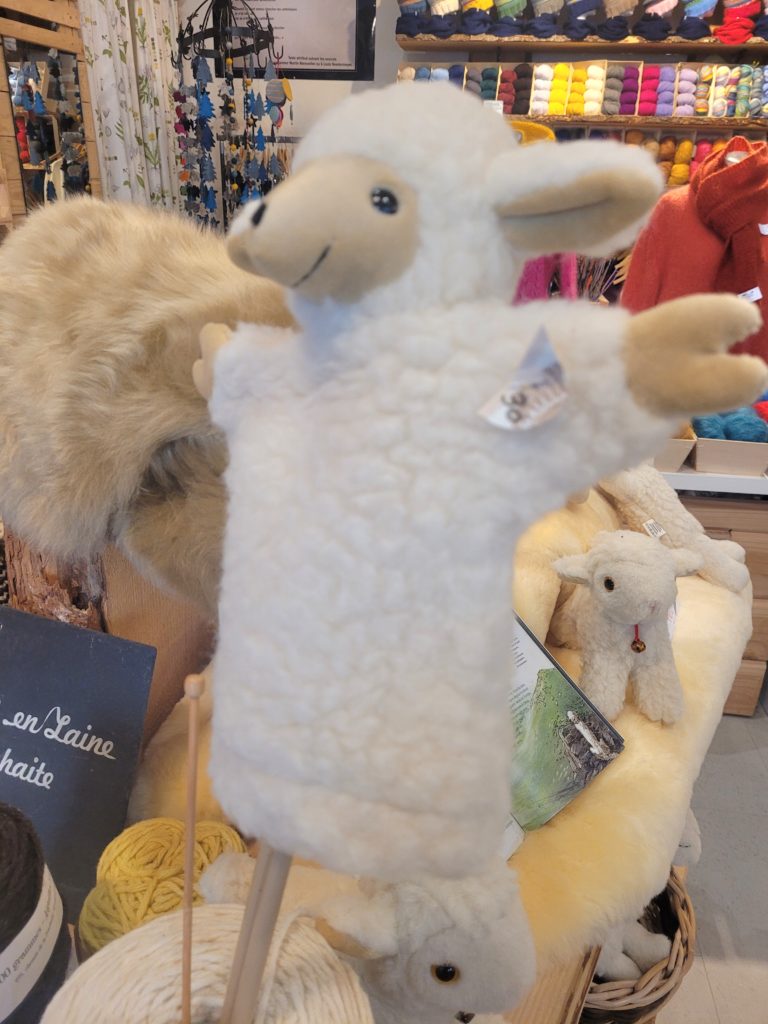 mouton marionnette laine naturelle