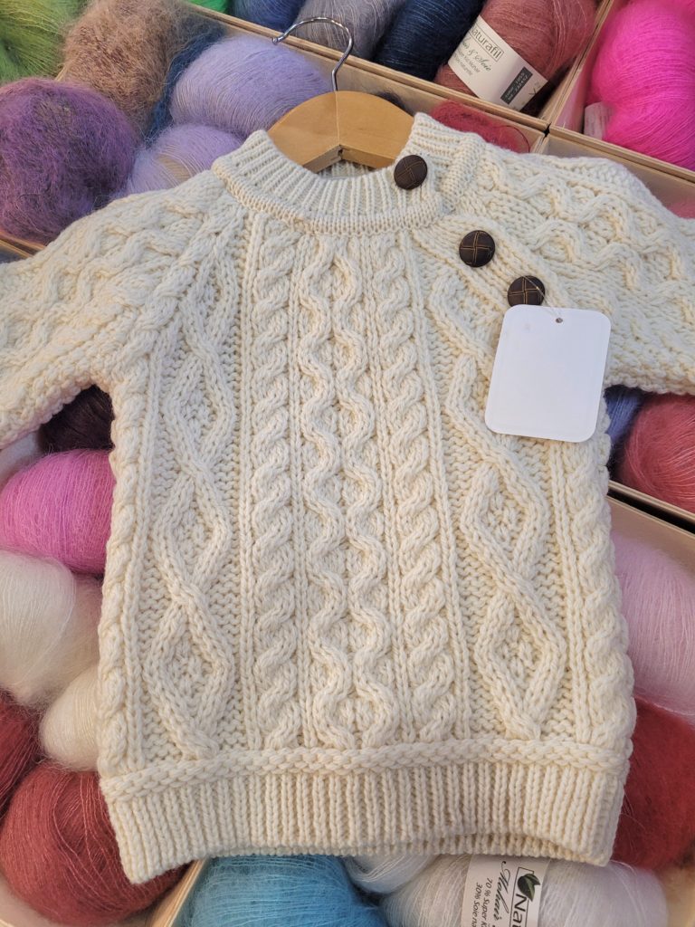 pull laine mérinos doux enfant bebe écru naturel